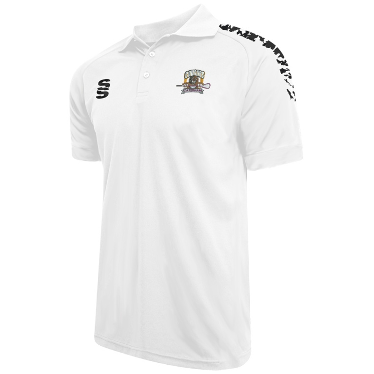 Caterham Cougars Lacrosse Club  Camo Polo Shirt : White