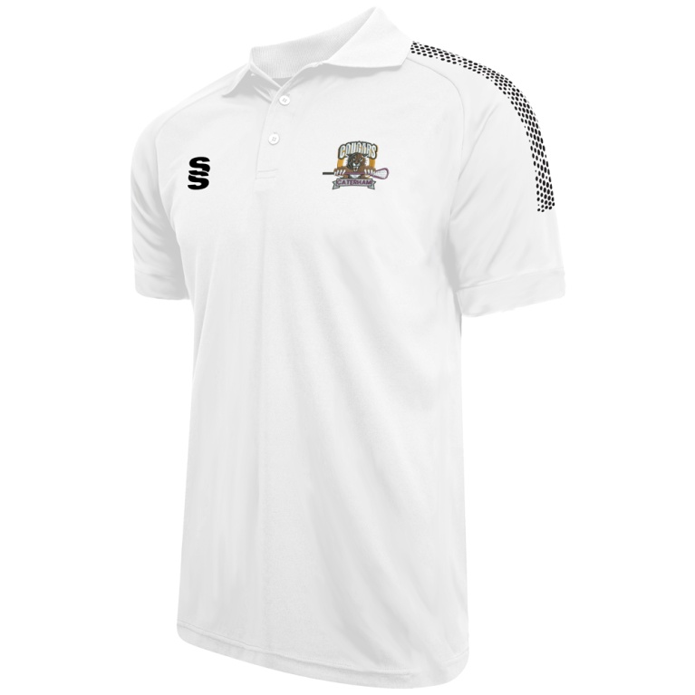 Caterham Cougars Lacrosse Club Women's Dual Solid Colour Polo : White