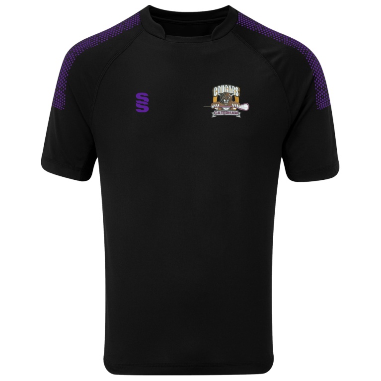 Caterham Cougars Lacrosse Club Dual Games Shirt : Black / Purple