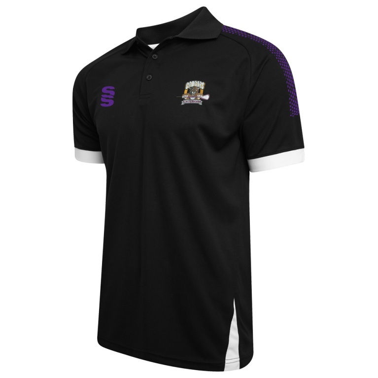 Caterham Cougars Lacrosse Club Fuse Polo Shirt : Black /  White