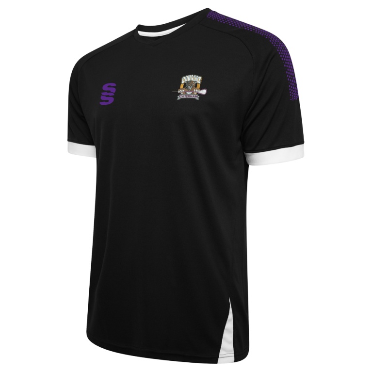 Caterham Cougars Lacrosse Club Fuse Training Shirt : Black / White