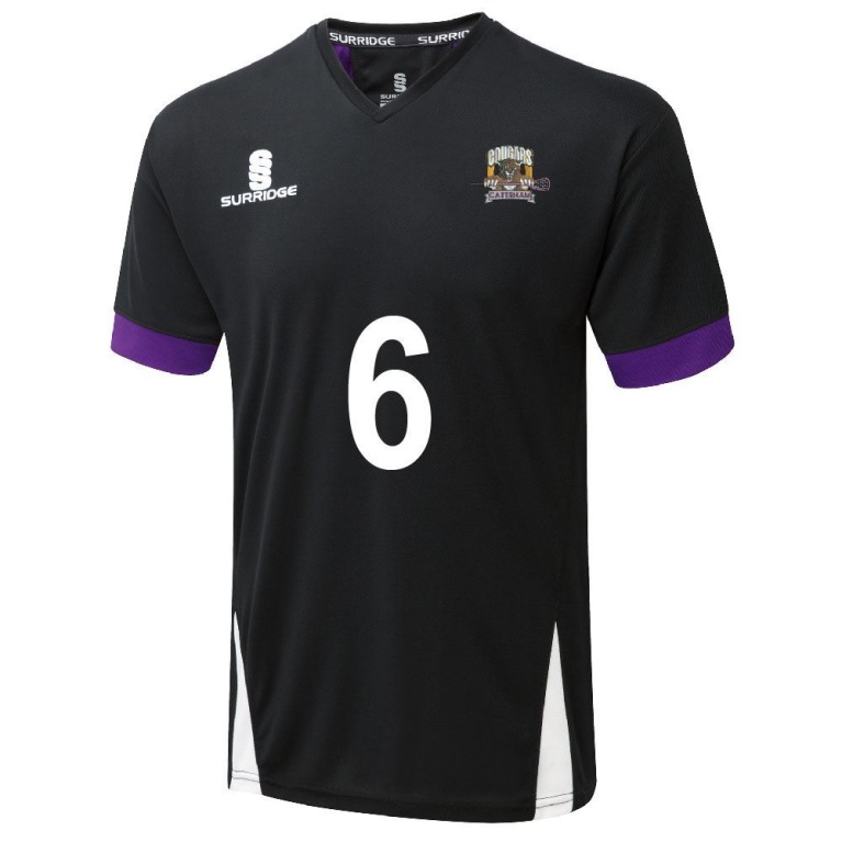 Caterham Cougars Lacrosse Club Blade Training shirt : Black / Purple / White