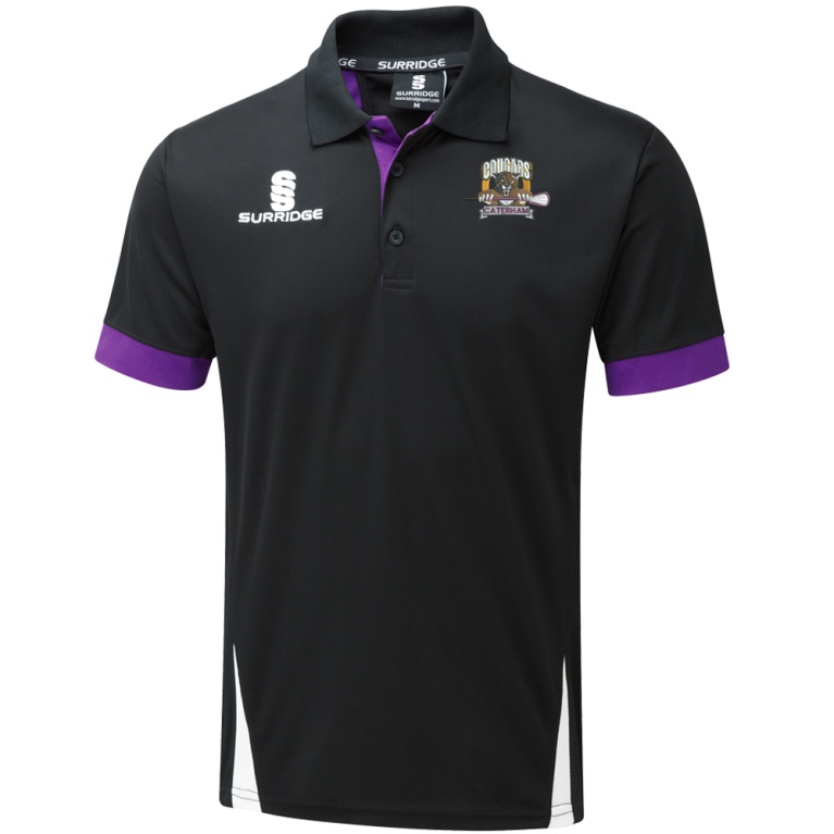 Caterham Cougars Lacrosse Club Blade Polo Shirt : Black/Purple/White